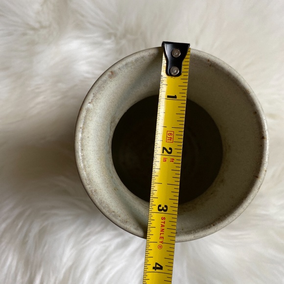 Studio Pottery Brown Neutral Flower Vase Decorative Shelf Decor Handmade MCM - Picture 3 of 3